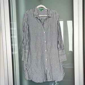 J. Crew Striped Shirt Dress Sz L